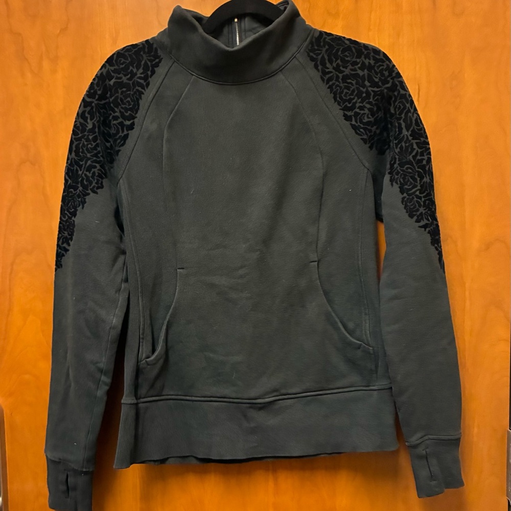 Llululemon Black Cowl Neck Sweater